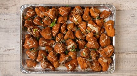 פרחי כרובית בציפוי פריך אפוי בתנור