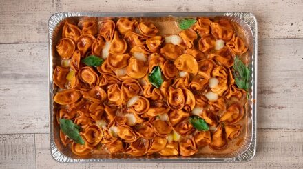 פסטה טורטליני במילוי גבינה ברוטב רוזה
